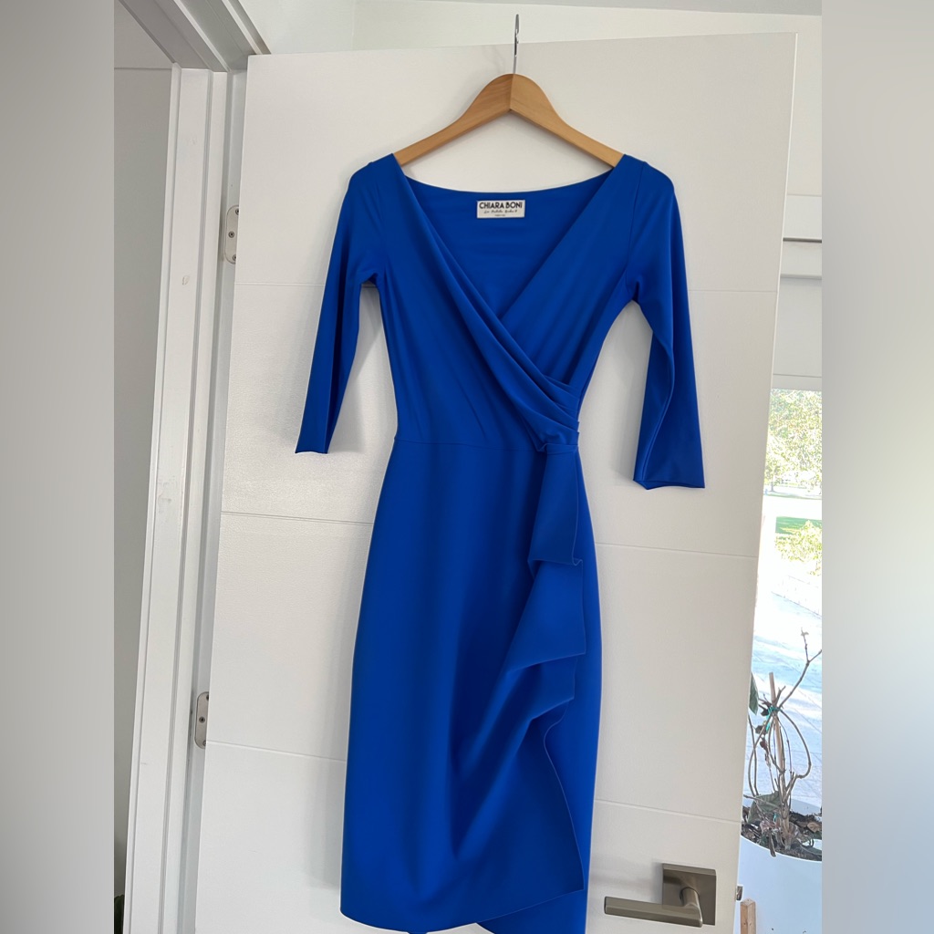 A Beautiful Chiara Boni La Petit Robe Dress, Cobalt Color,